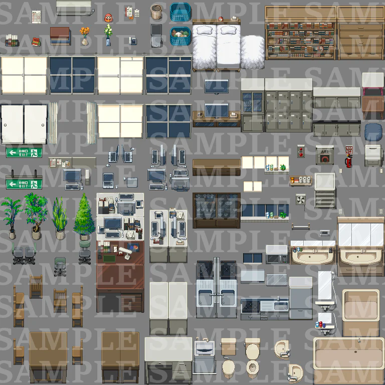 DorapixelMapChips / Modern JP Interiors - RPG Maker MZ - Image 6