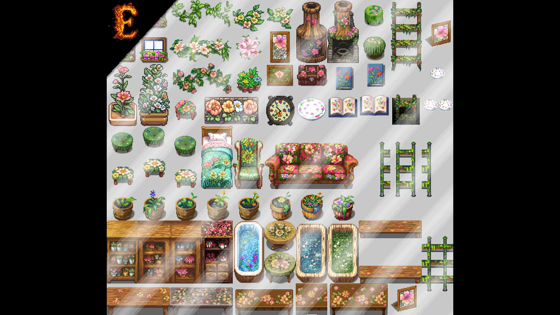 Emberatix Floral Theme Tileset - RPG Maker MZ - Image 5