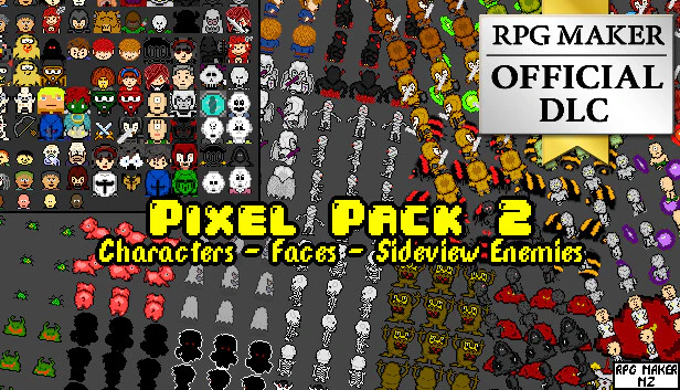 Pixel Pack 2 Characters - Faces - Sideview Enemies - RPG Maker MZ