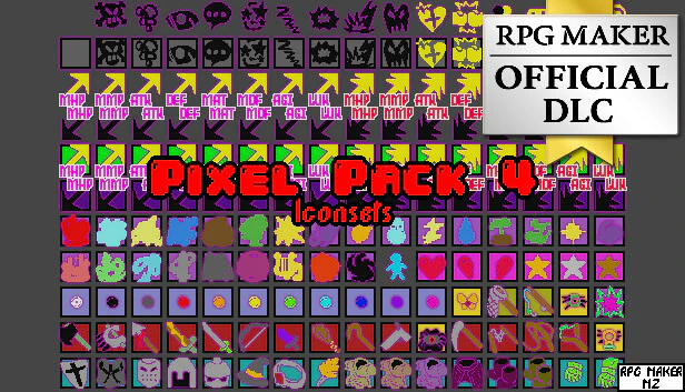 Pixel Pack 4 Iconsets - RPG Maker MZ