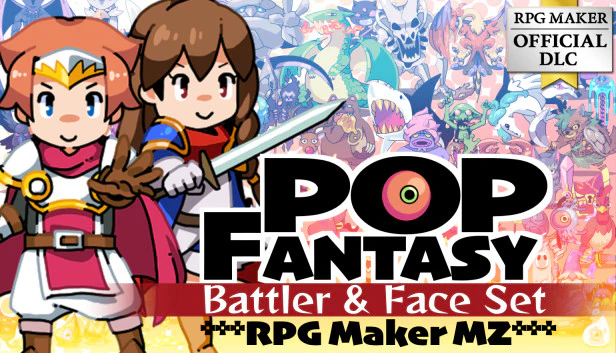 Pop Fantasy Battler and Face Set - RPG Maker MZ