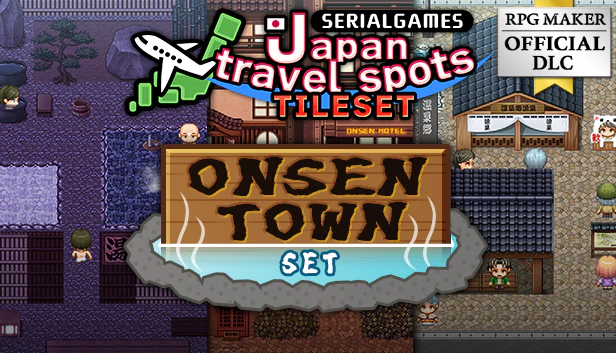 SERIALGAMES Japan travel spots ONSENTown SET - RPG Maker MZ