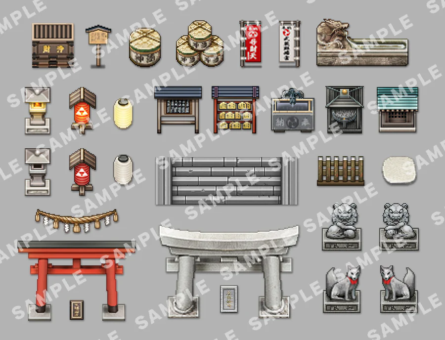 SERIALGAMES Living Good City Tileset - Shrine and Temples SET - RPG Maker MZ - Image 9