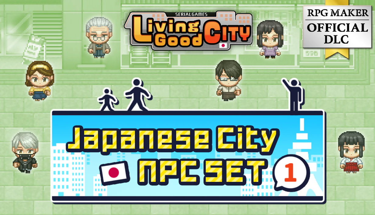 SERIALGAMES LivingGoodCity Japanese City NPC SET 1 - RPG Maker MZ
