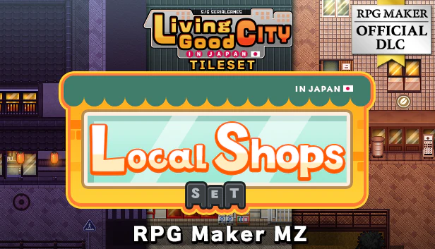 SERIALGAMES LivingGoodCity Tileset - Local Shops Set- RPG Maker MZ