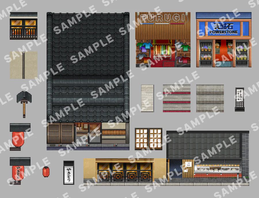 SERIALGAMES LivingGoodCity Tileset - Local Shops Set- RPG Maker MZ - Image 10