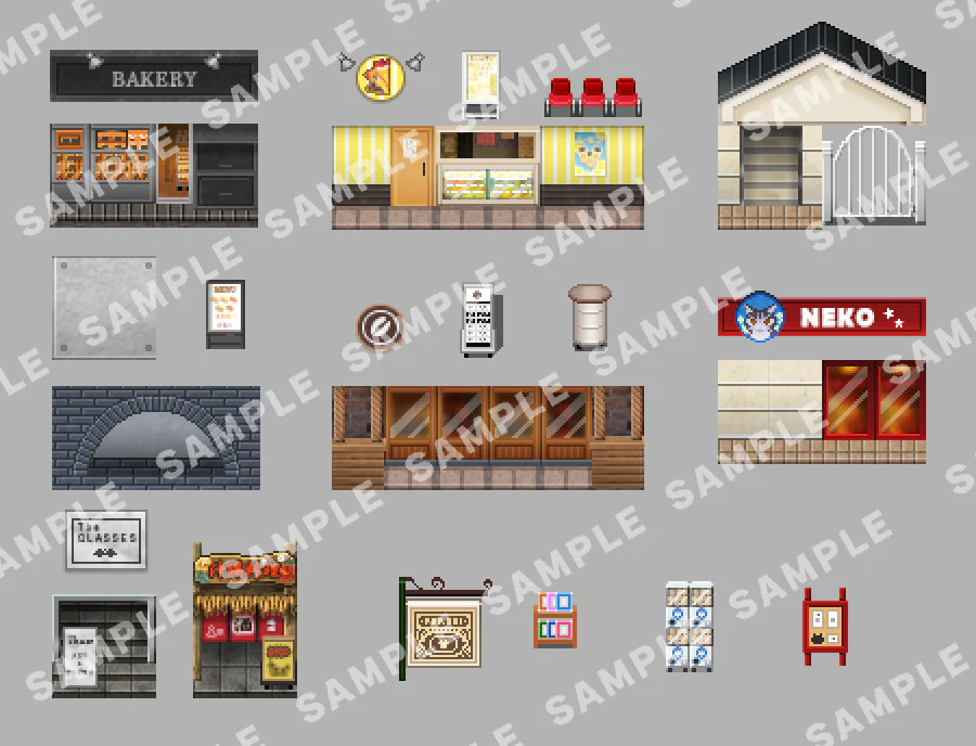 SERIALGAMES LivingGoodCity Tileset - Local Shops Set- RPG Maker MZ - Image 8
