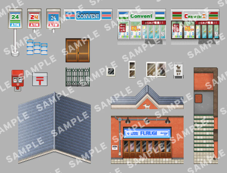 SERIALGAMES LivingGoodCity Tileset - Local Shops Set- RPG Maker MZ - Image 9