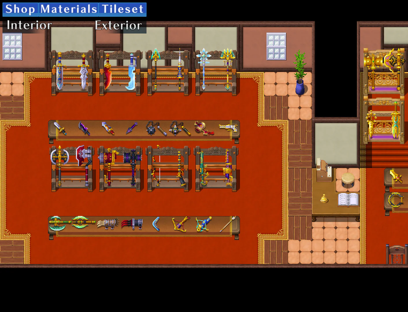 Shop Materials Tileset - Interior / Exterior - RPG Maker MZ - Image 2