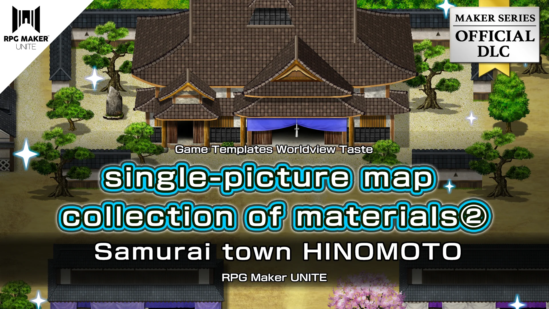 Single-picture map collection of materials2 Samurai town HINOMOTO - RPG MAKER UNITE