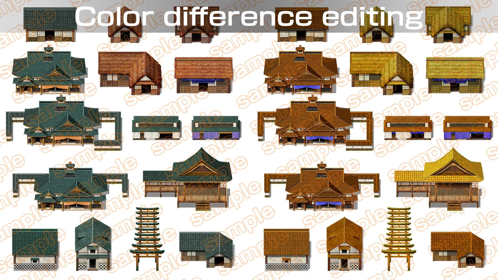 Single-picture map collection of materials2 Samurai town HINOMOTO - RPG MAKER UNITE - Image 11