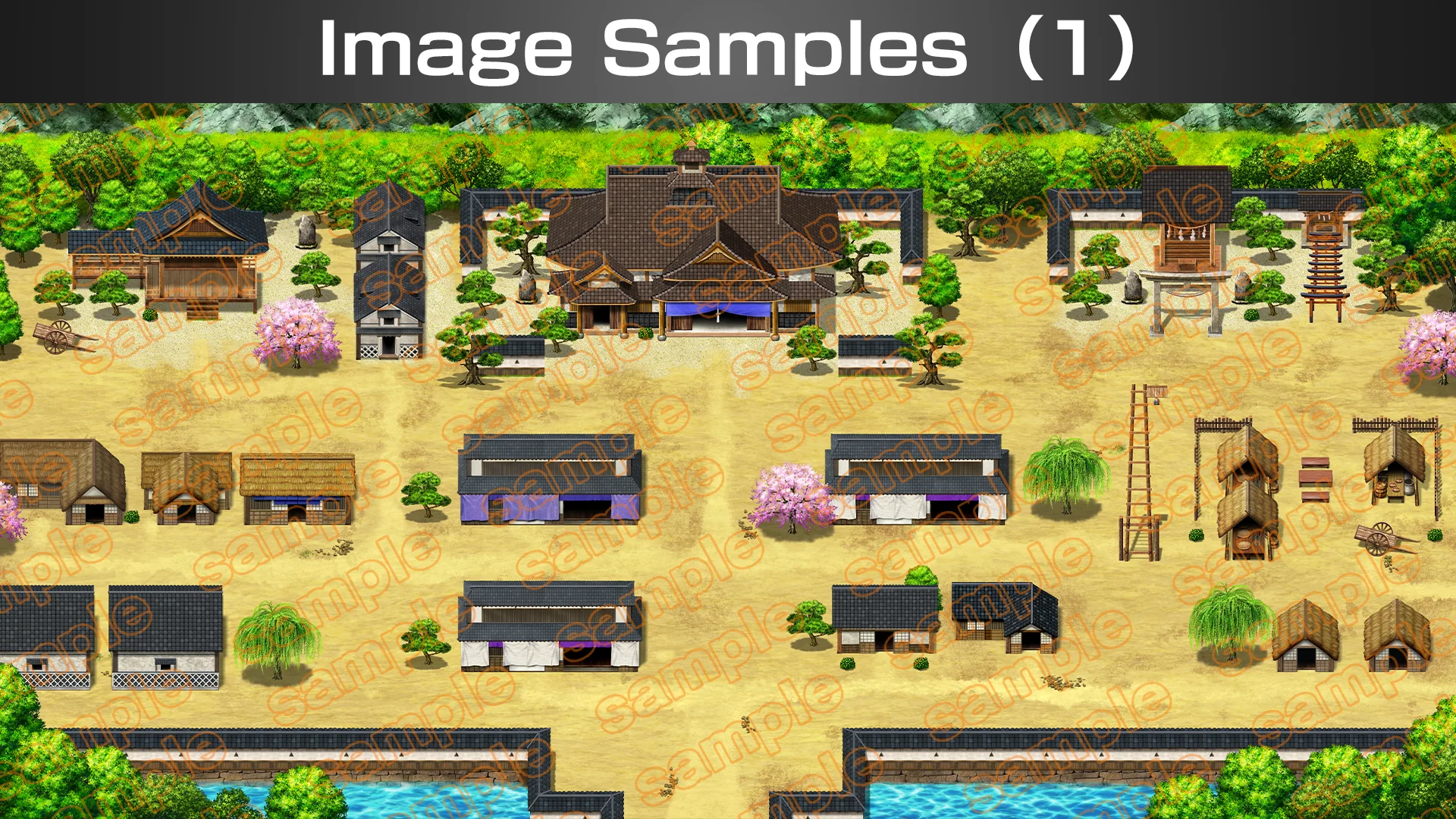 Single-picture map collection of materials2 Samurai town HINOMOTO - RPG MAKER UNITE - Image 3
