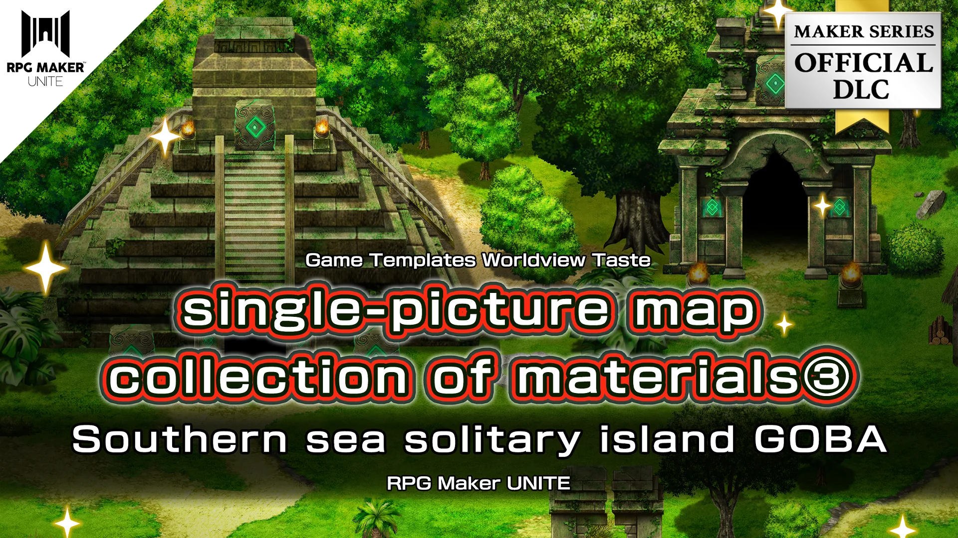 Single-picture map collection of materials3 Southern sea solitary island GOBA - RPG MAKER UNITE