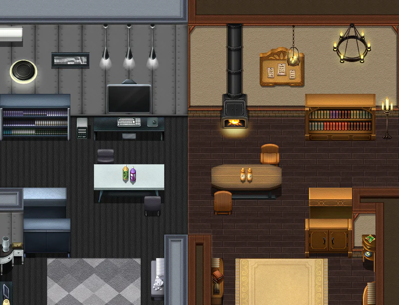 Useful Interior Tiles Modern and Fantasy - RPG Maker MZ - Image 2
